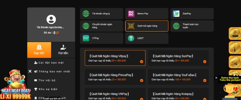 Nạp tiền I9Bet dễ dàng, nhanh gọn chỉ sau vài giây 3 Nạp Tiền Bằng Mã Qr Là Phương Thức Đang Được Nhiều Người Chọn Lựa